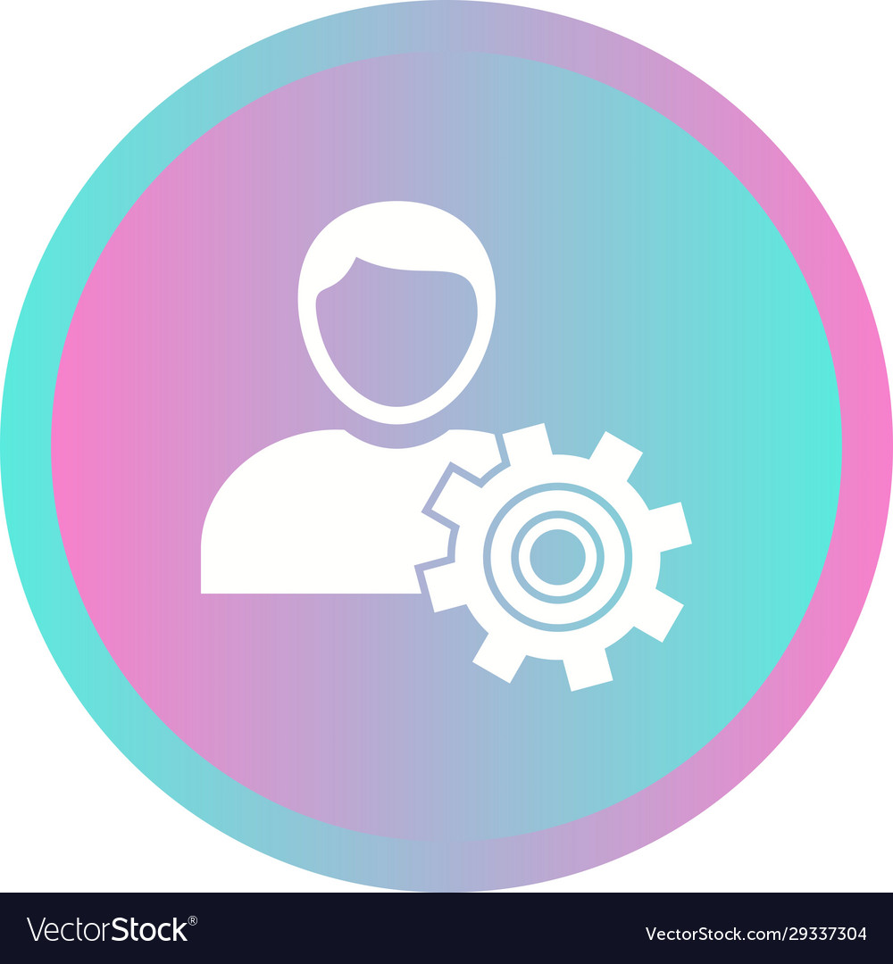 Beautiful profile settings glyph icon
