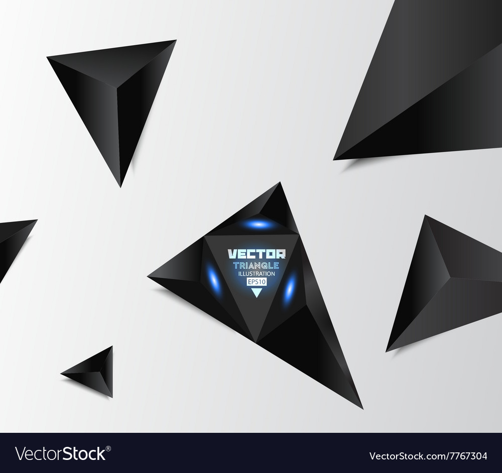 Black triangle abstract background