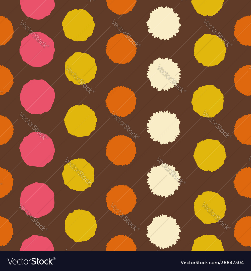 Colorful dots seamless repeat pattern print Vector Image Colorful dots seamless repeat pattern print