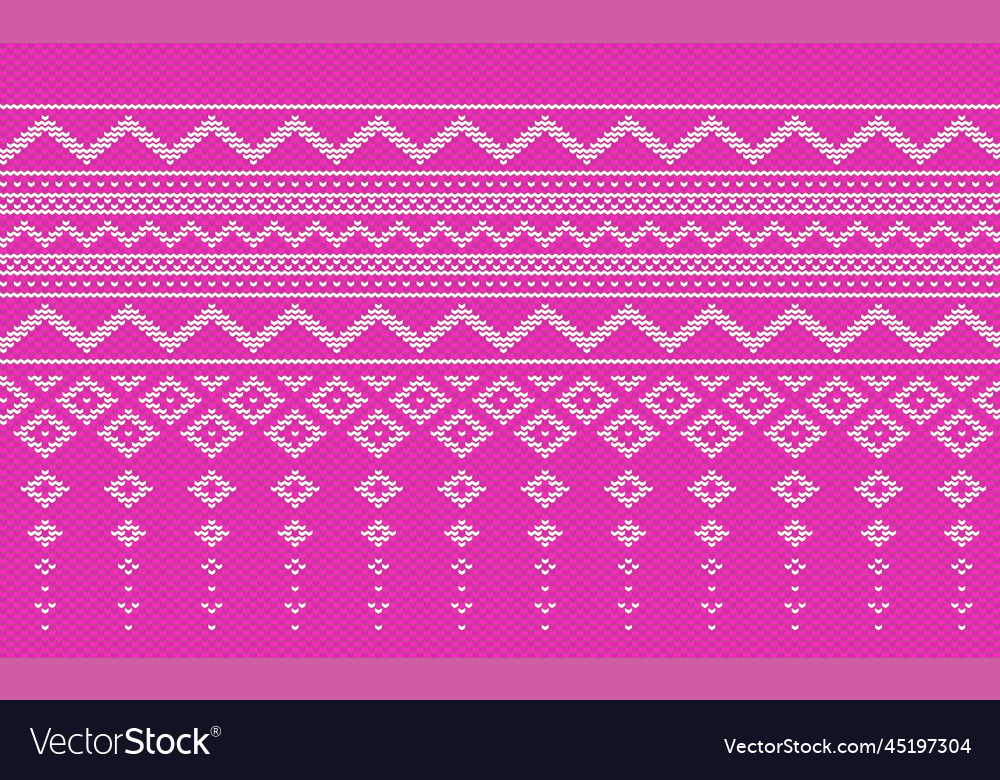 Design knit pattern cross stitch ethnic knitting