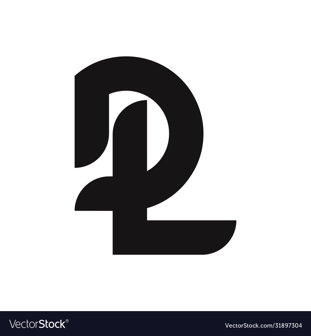 Dl Letter Logo Design With Simple Style Royalty Free Vector