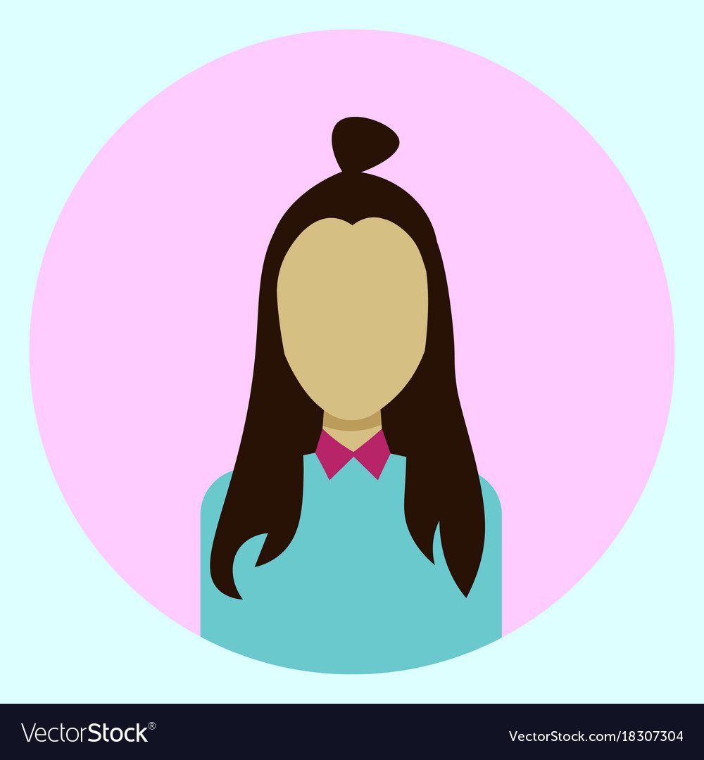 Female avatar profile icon round woman face Vector Image