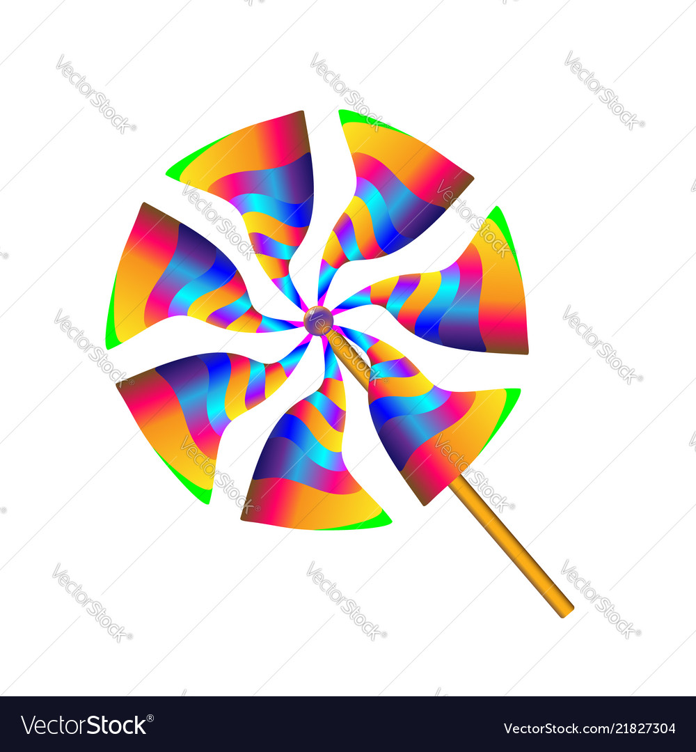 Gradient multicolored toy paper windmill Vector Image Gradient multicolored toy paper windmill