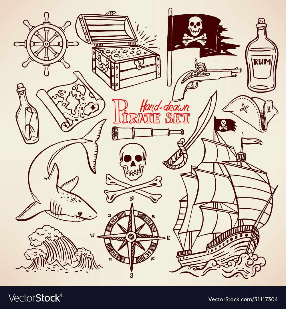 Hand-Drawn Pirate Collection