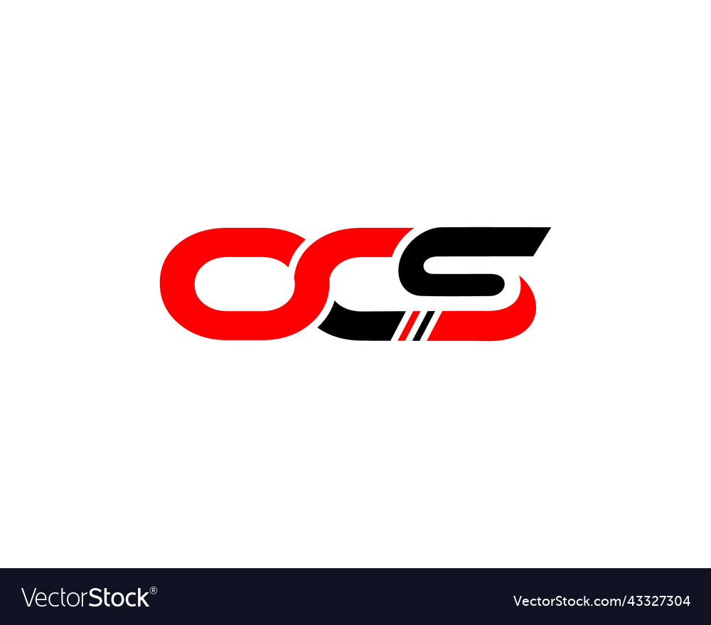 Letter ocs logo design Royalty Free Vector Image