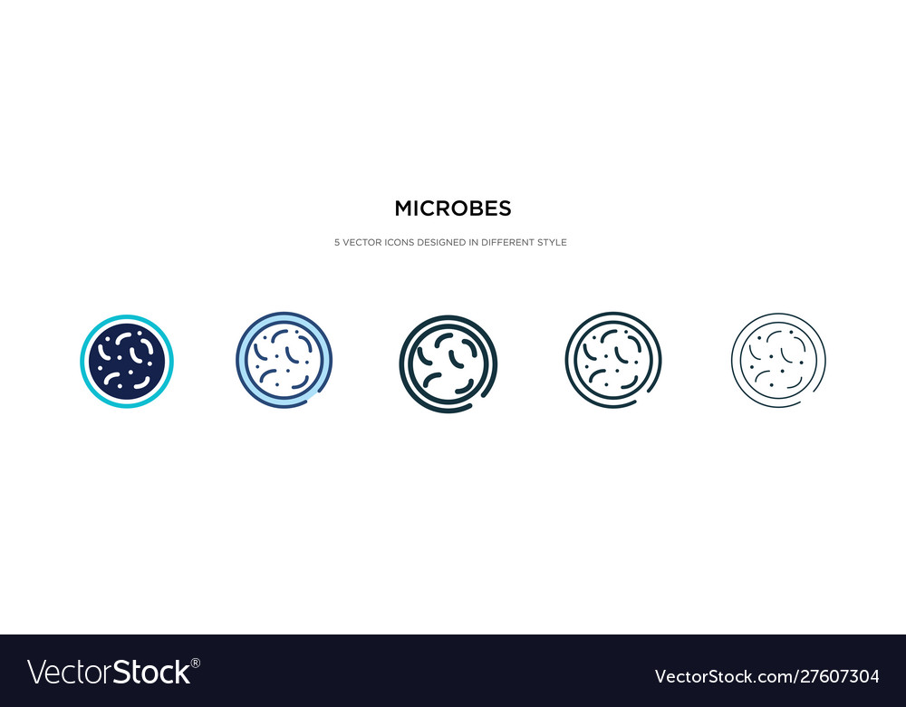 Microbes icon in different style two colored vector image Microbes icon in different style two colored