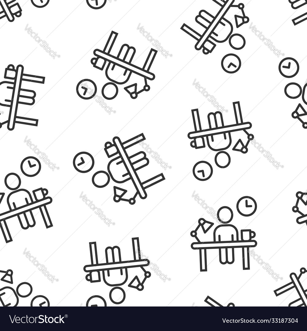 People with table lamp and clock icon in flat vector image People with table lamp and clock icon in flat