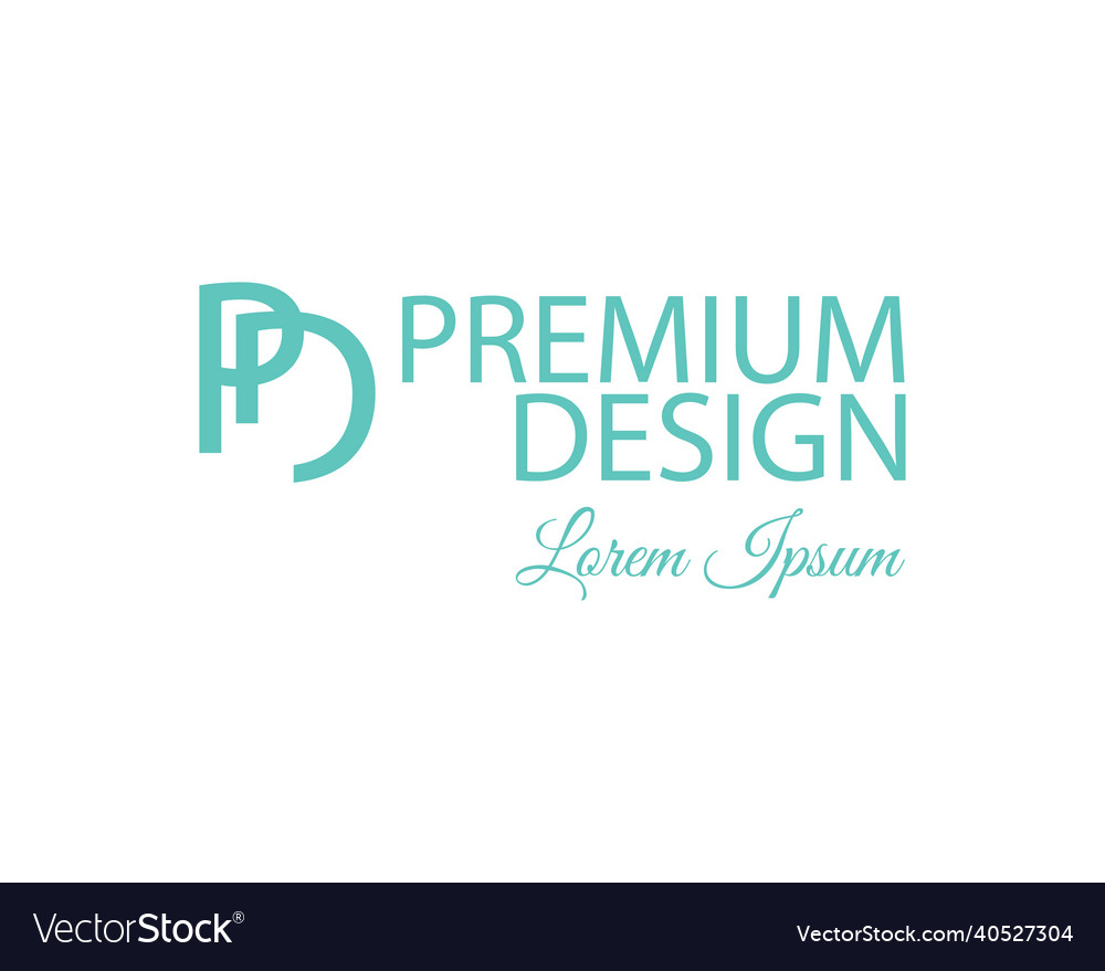 Polygonal abstract background and pd logo