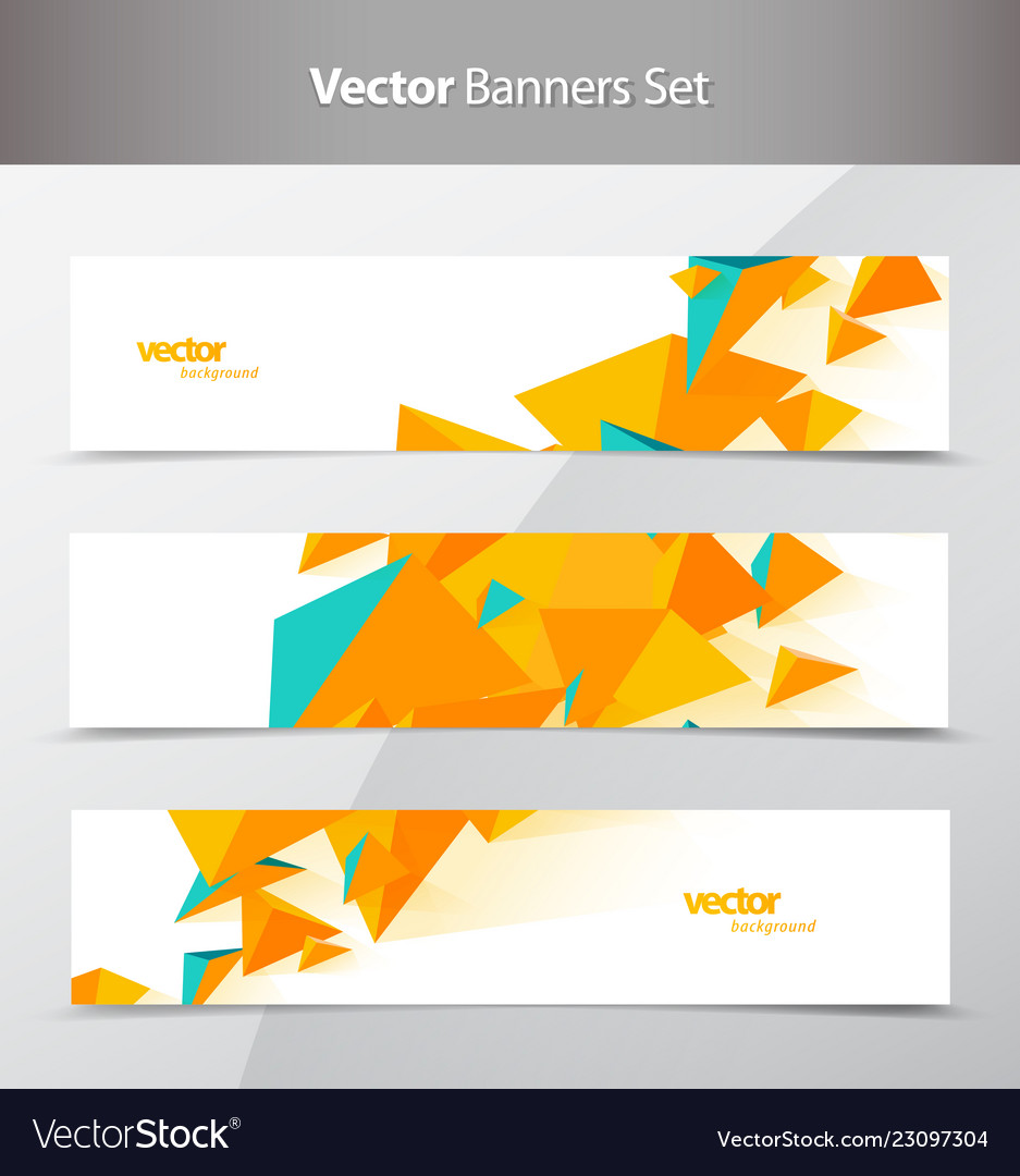 Set of abstract colorful web headers