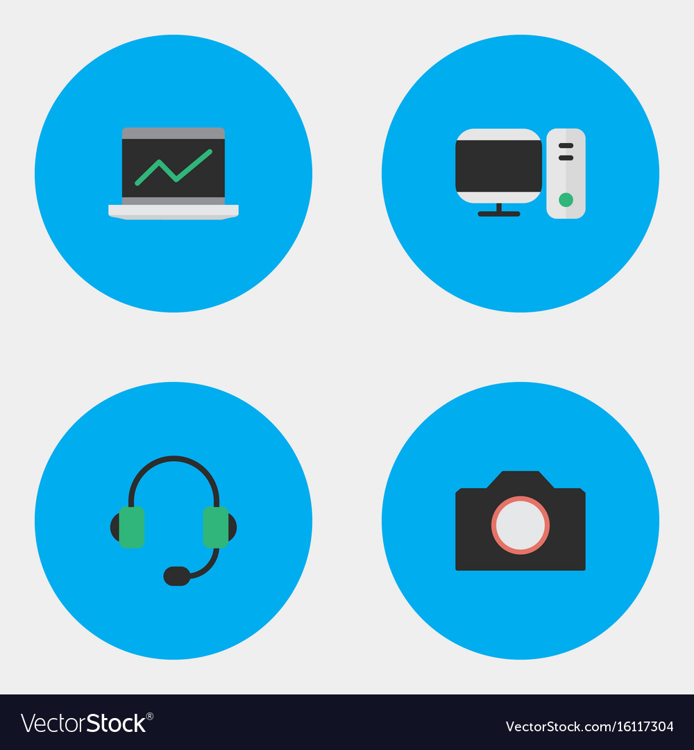 Set of simple gadget icons
