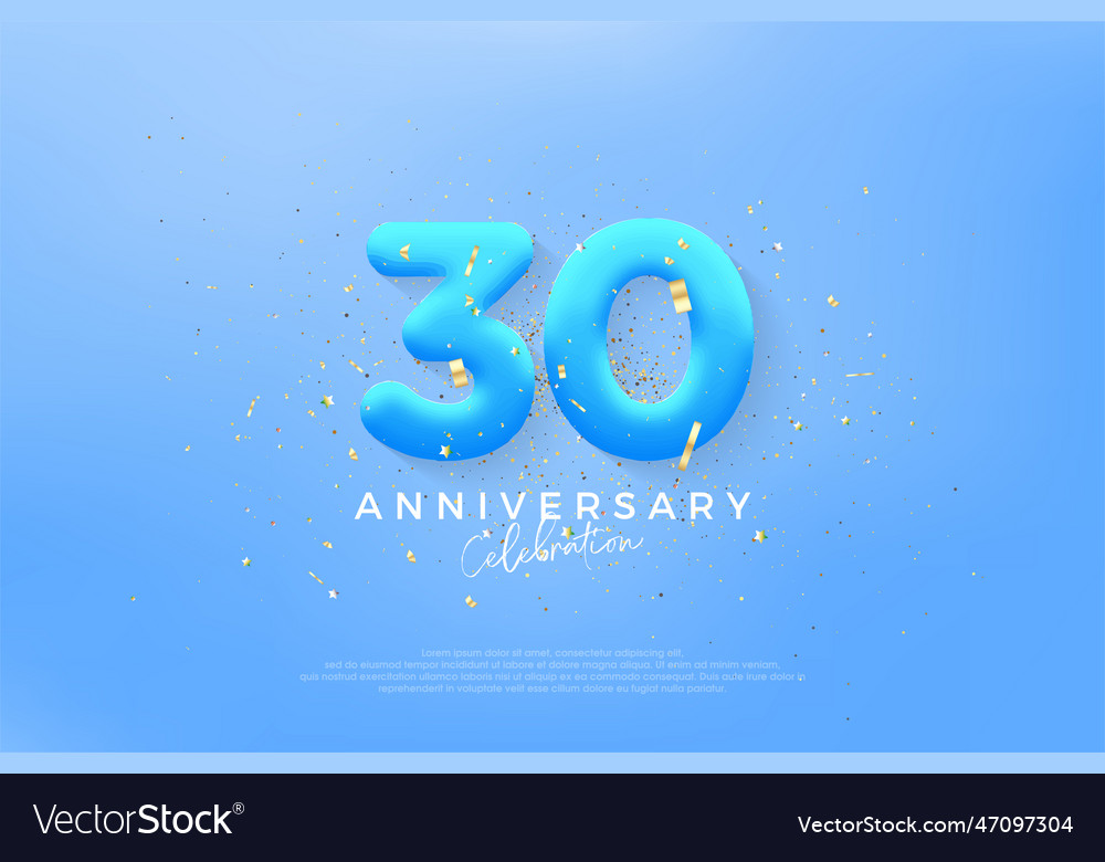 Simple and modern 30th anniversary birthday