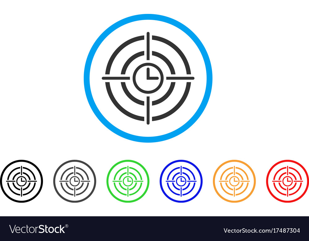 Time target rounded icon