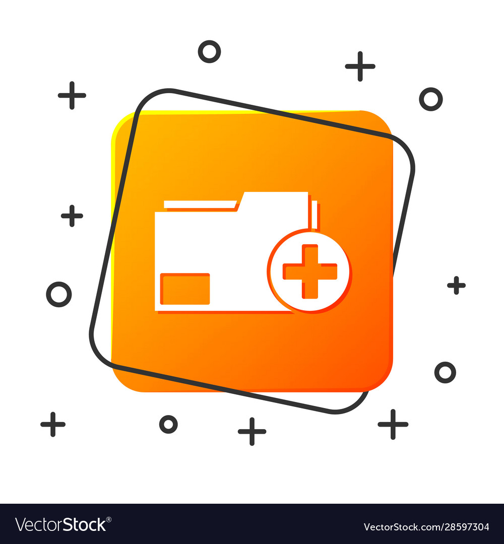 White add new folder icon isolated on Vector Image White add new folder icon isolated on