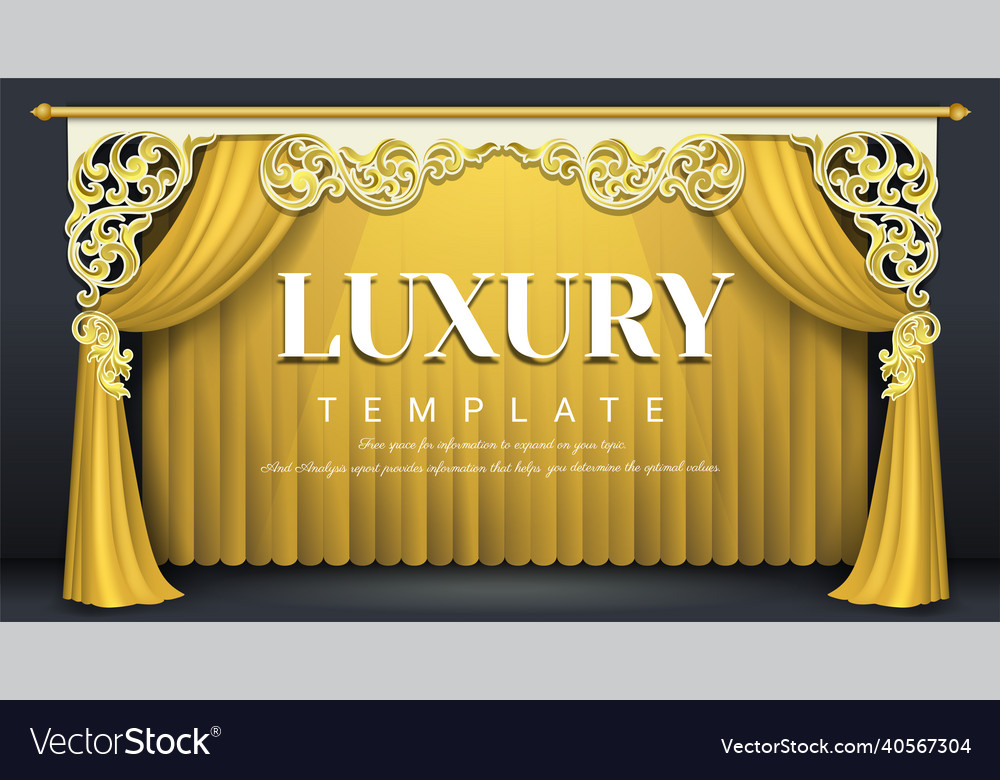 Yellow curtains elegant background