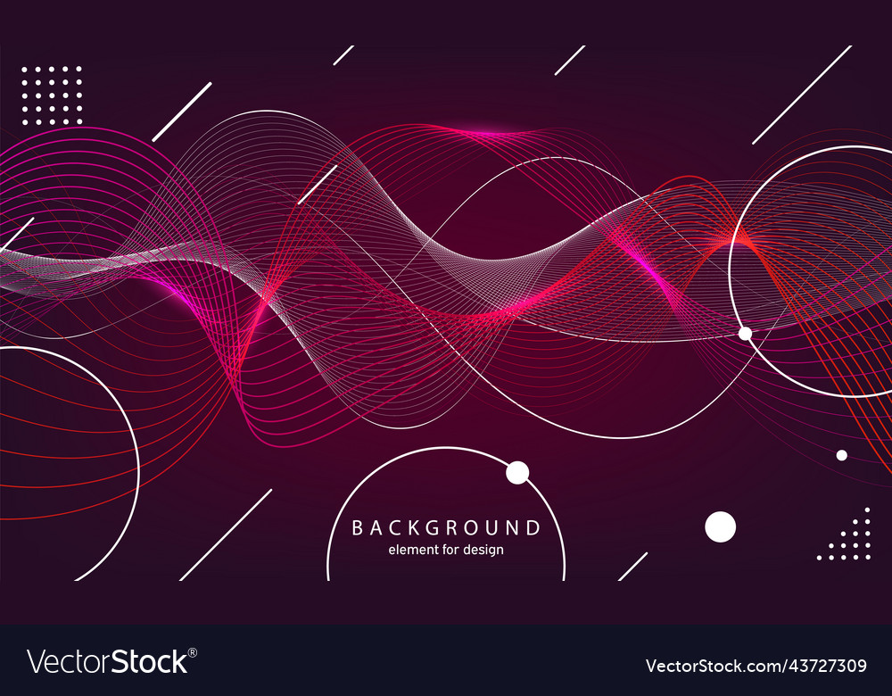 Abstract wave background element for design vector image Abstract wave background element for design