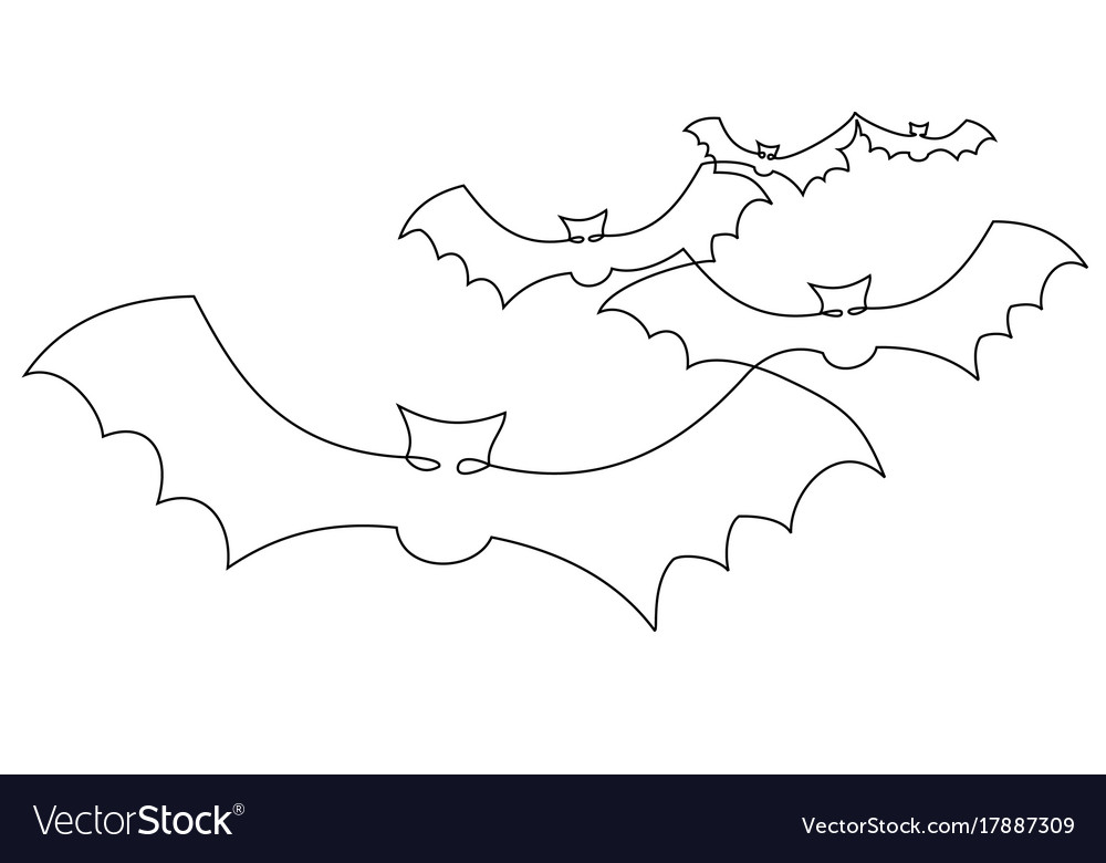 Featured image of post Bat Line Drawing Simple Halloween bat concept hand drawing sketch line