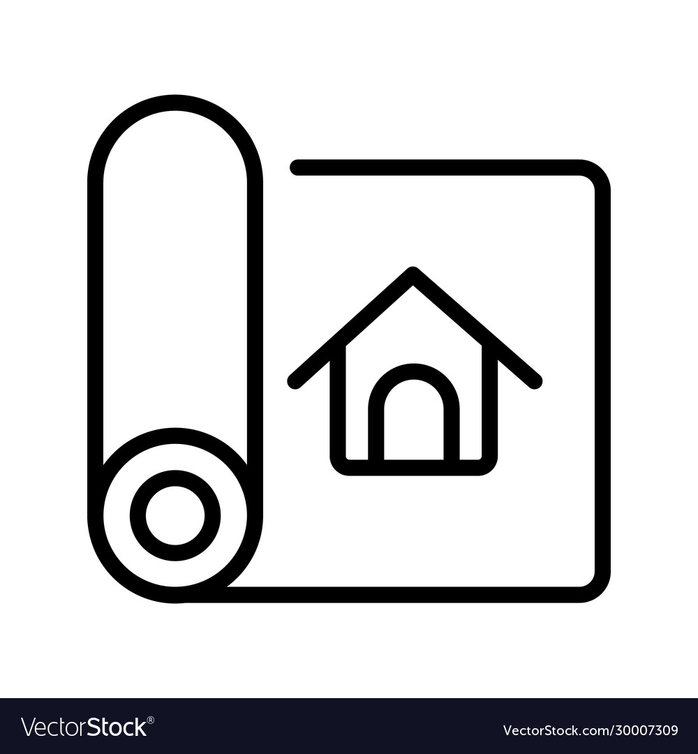 Blueprint building icon symbol design