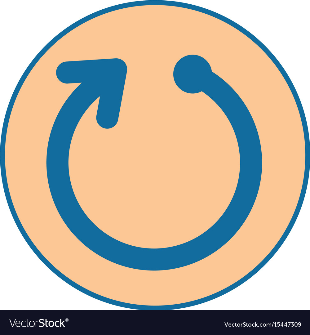 Knopf mit erfrischenden Pfeilsymbol