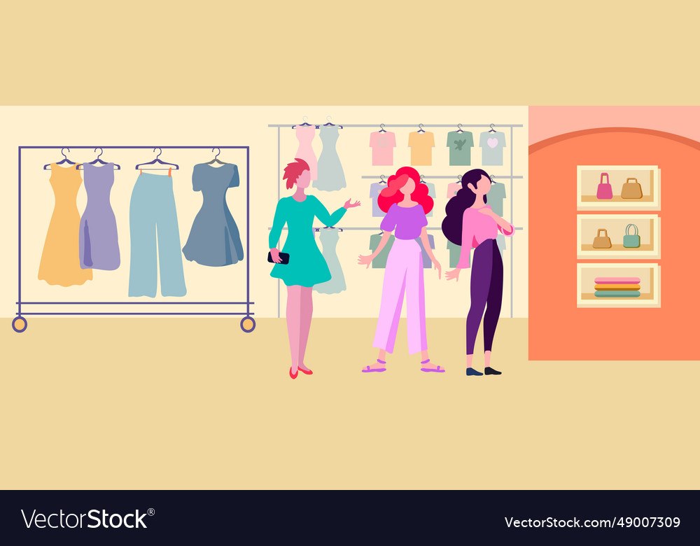 Clothing Boutique Shopping Scene