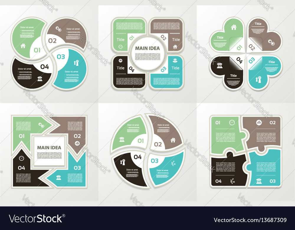 Collection of infographic templates for business