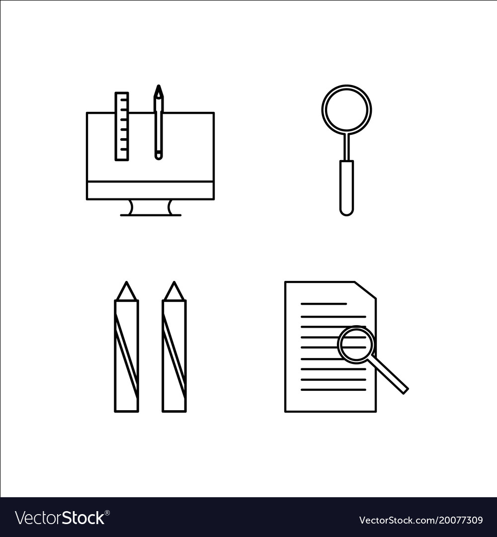 Design und Studio einfache lineare Icon-Setsimple