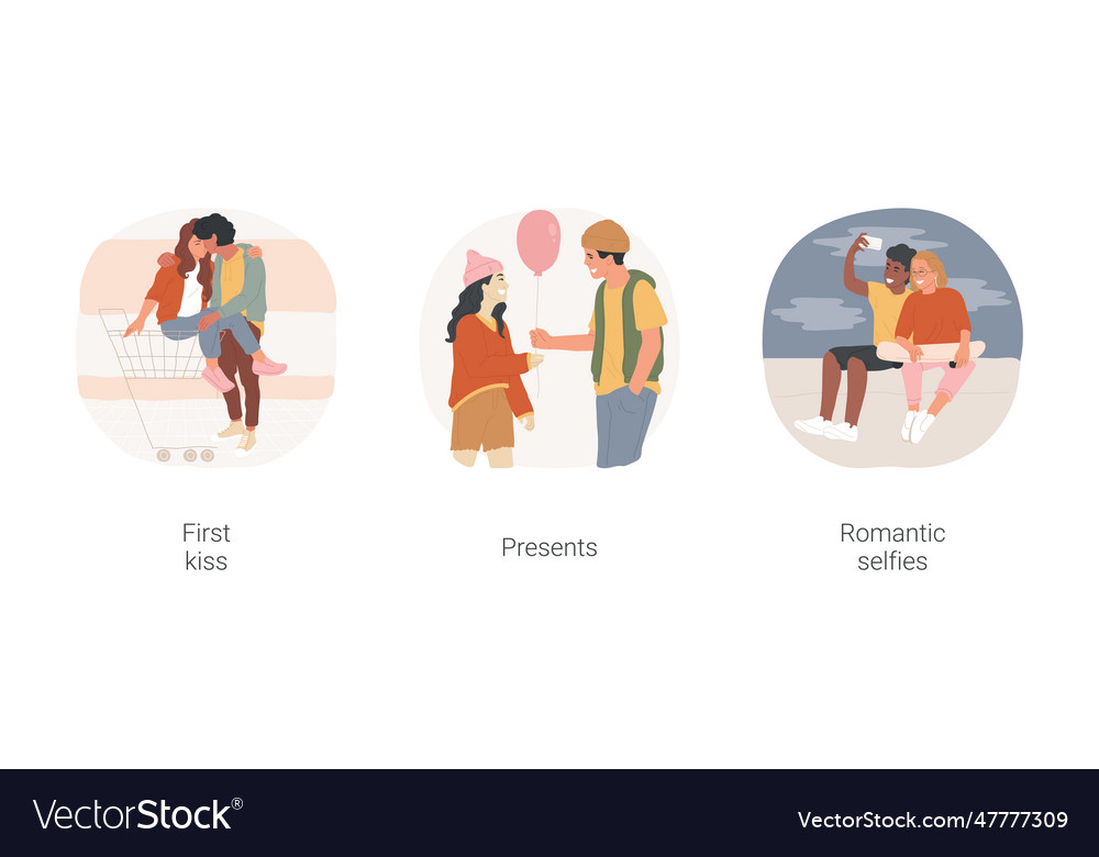 First love isolated cartoon