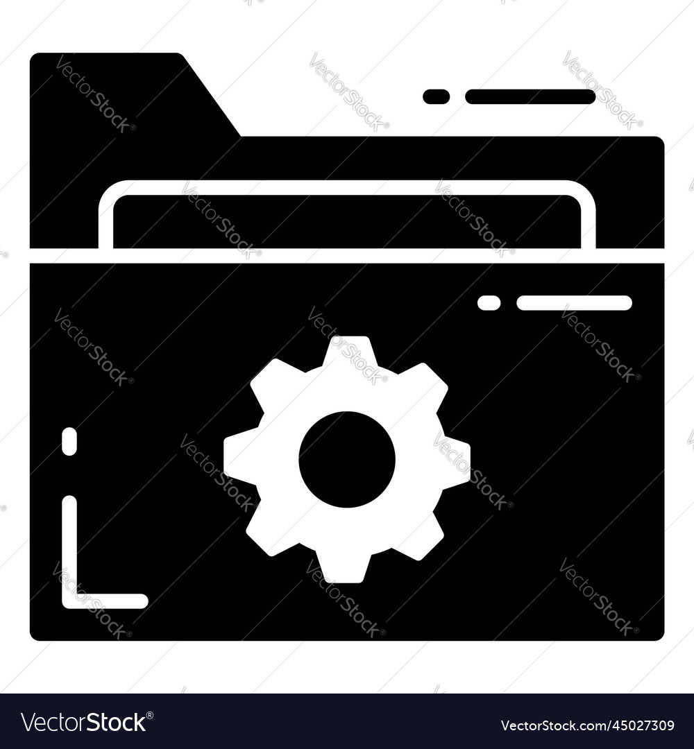 Folder organizing icon for graphic and web design