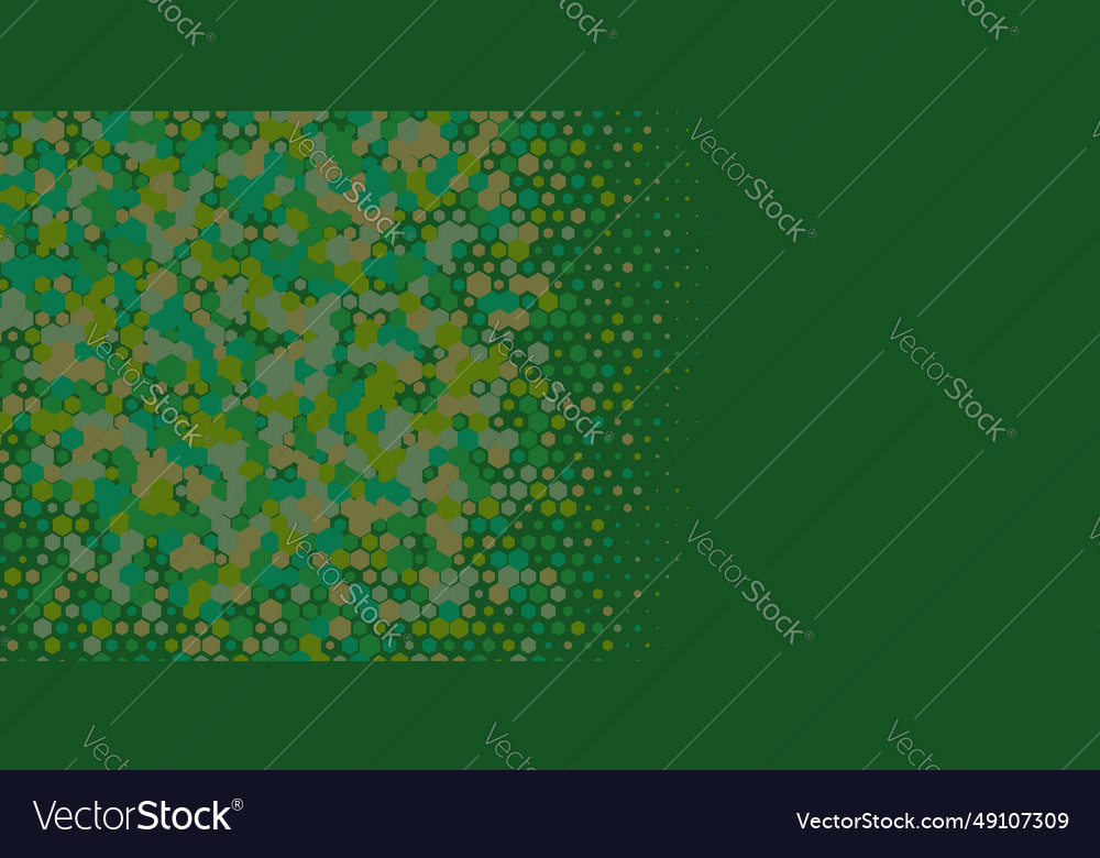 Geometric multi size hexagon with color