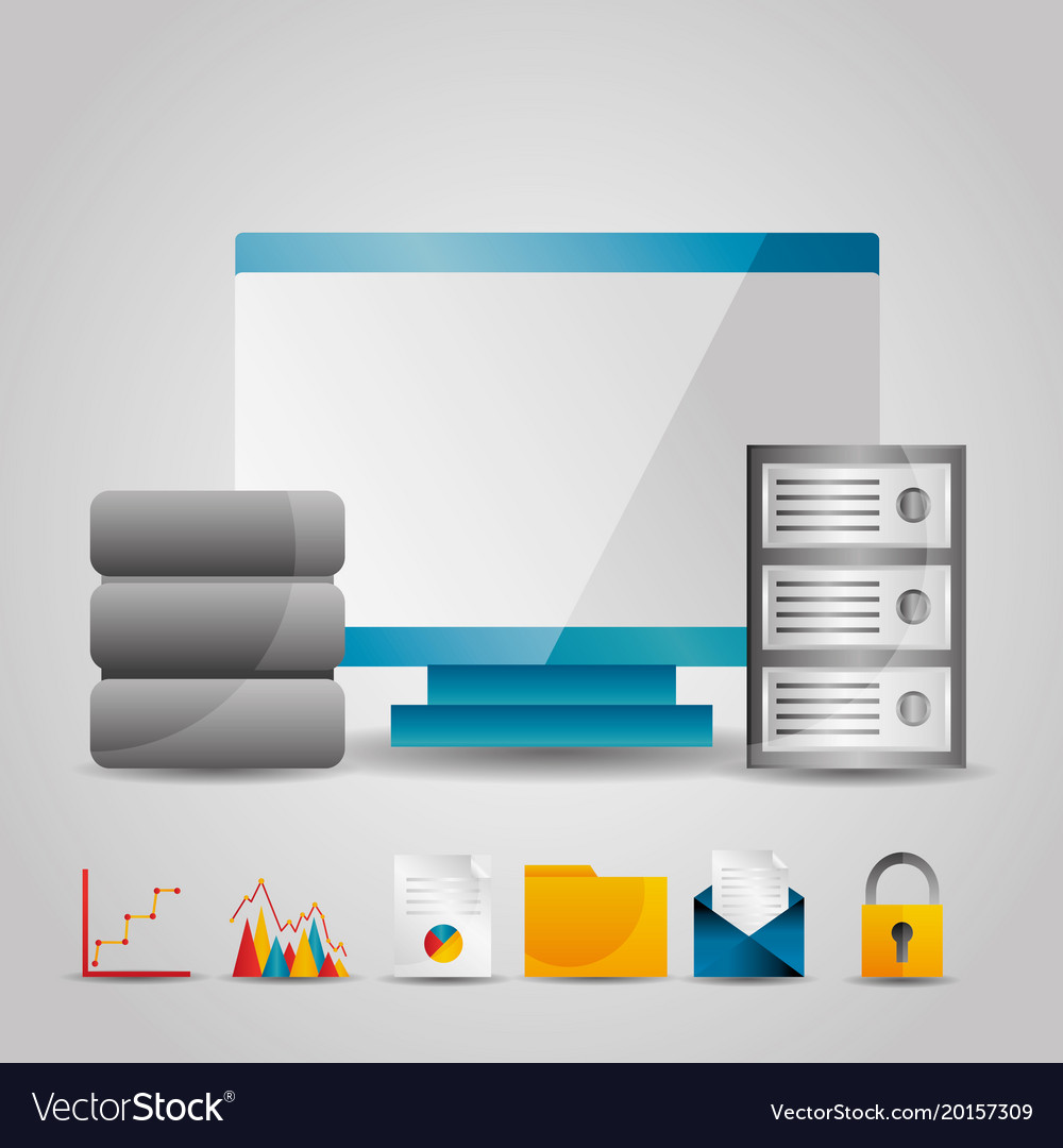 Monitor computer data base server technology