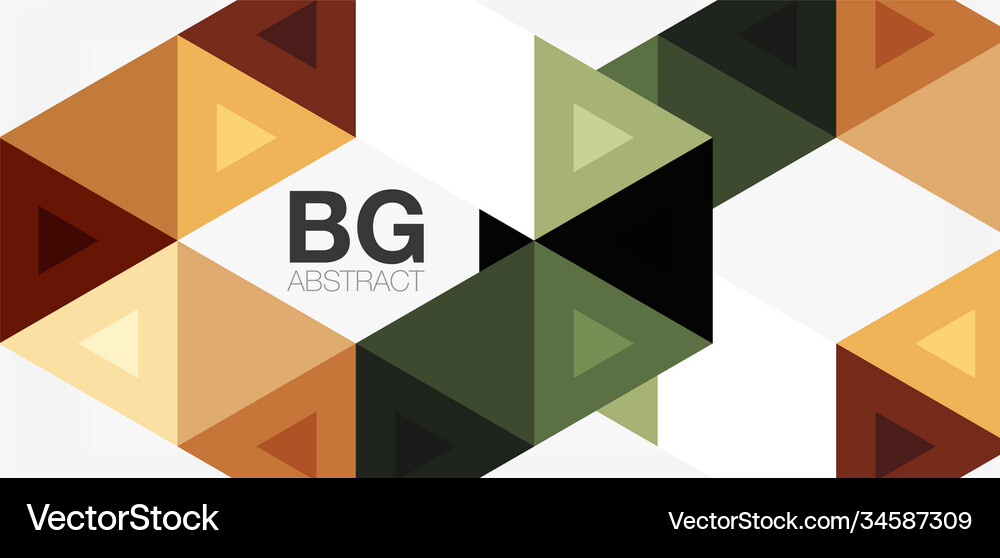 Mosaic triangle pattern abstract background Vector Image