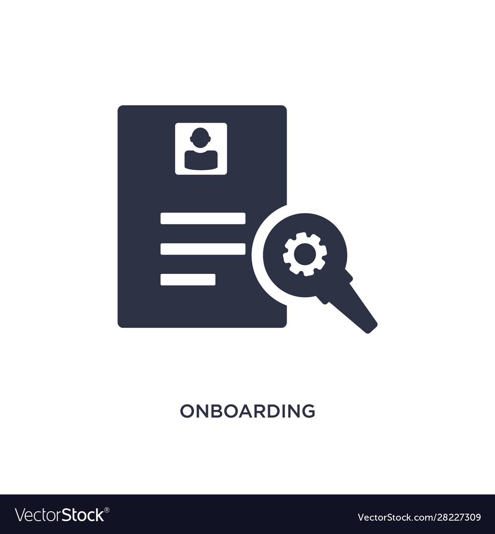 Onboarding icon on white background simple Vector Image