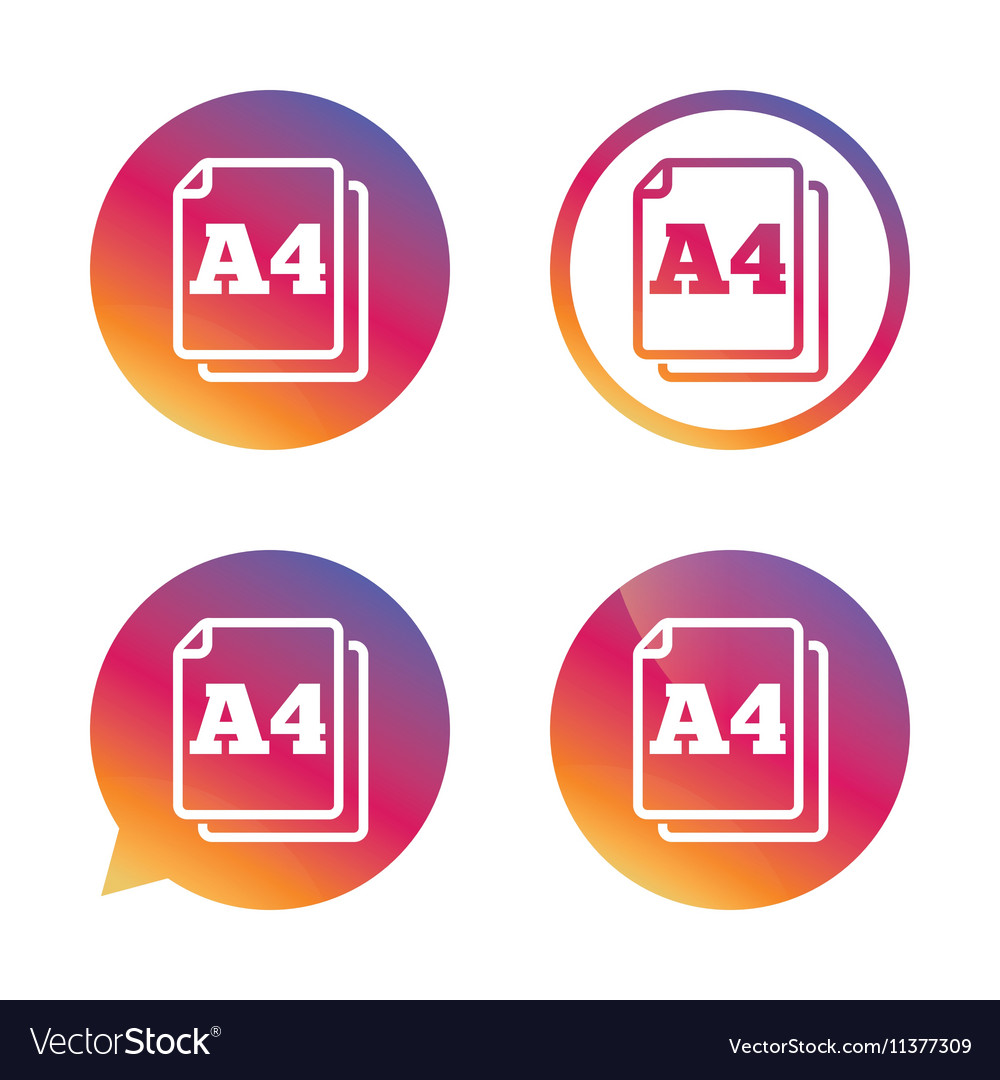 Paper size a4 standard icon document symbol