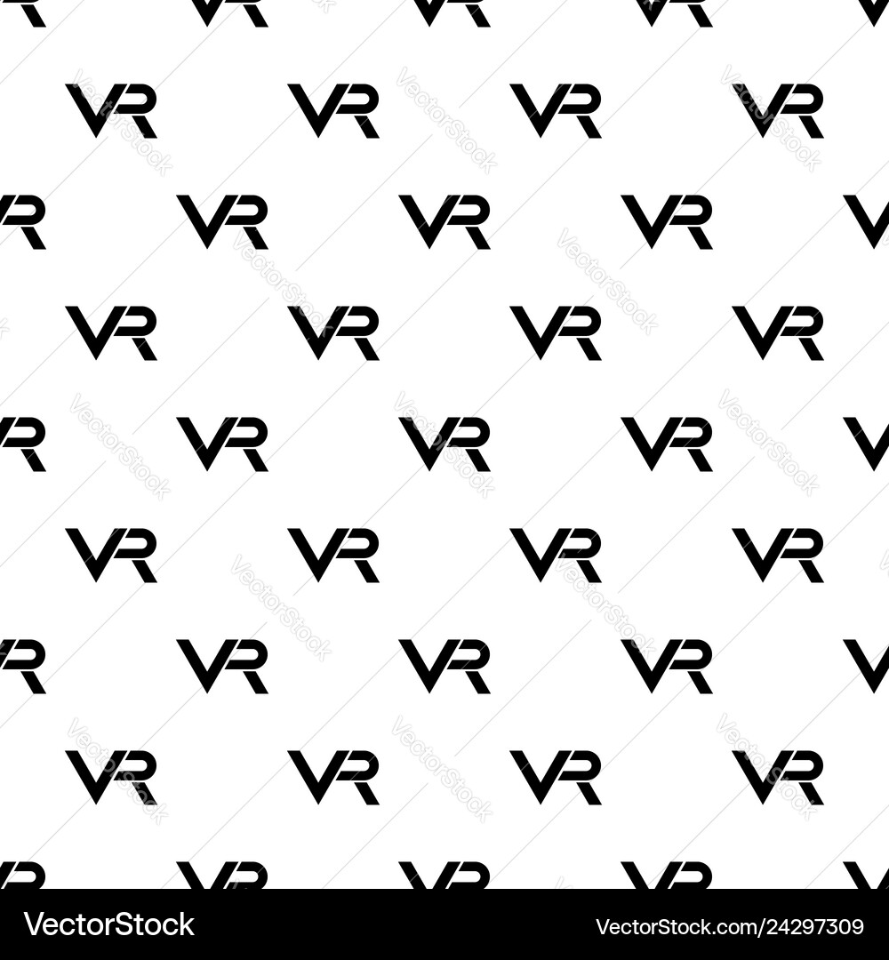 Seamless pattern with vr logos Royalty Free Vector Image