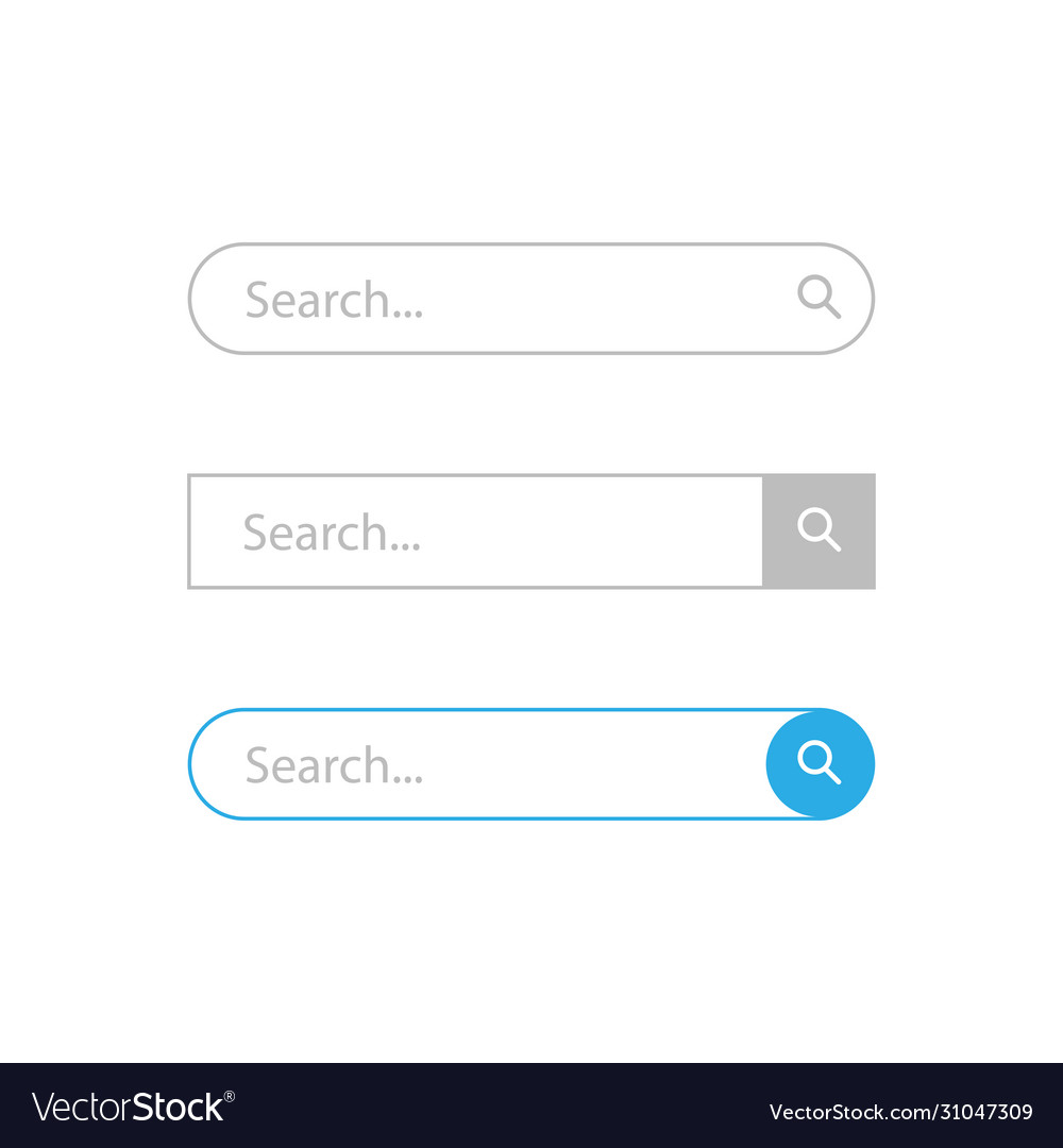 Search bar web isolated elements template