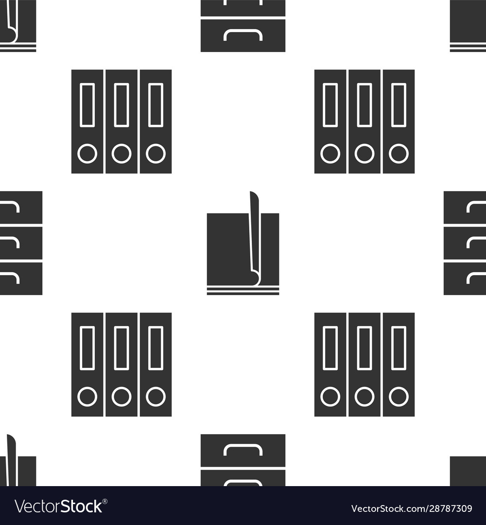 Set drawer with documents file document vector image Set drawer with documents file document