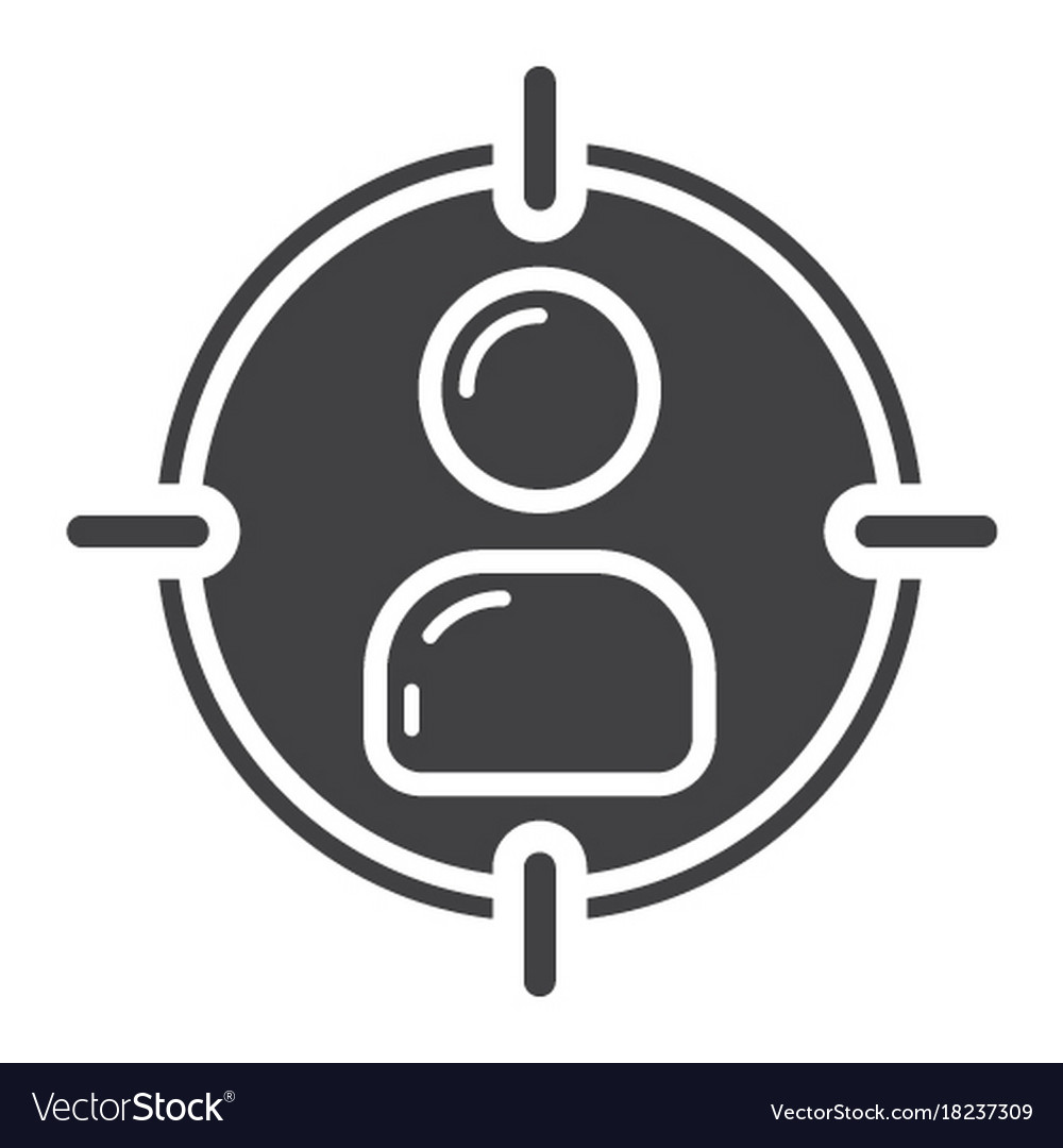 Target audience glyph icon seo and development