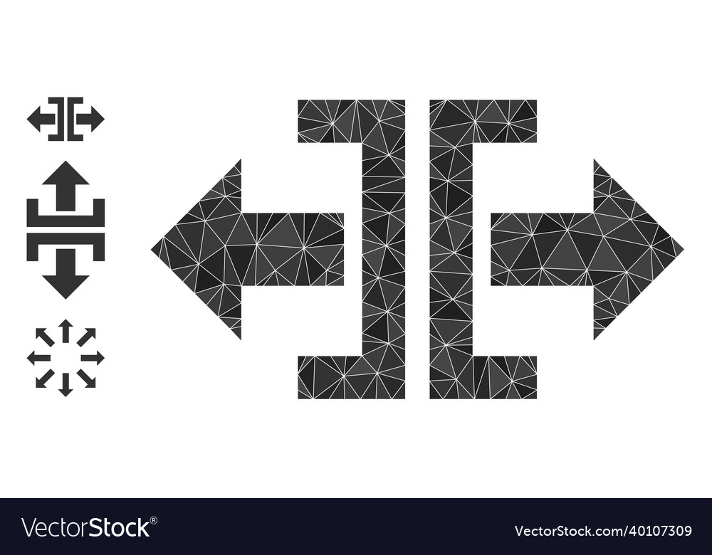 Triangle filled divide horizontal direction vector image Triangle filled divide horizontal direction