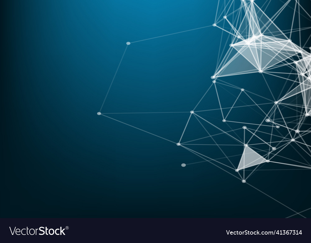 Abstract 3d futuristic dots and lines computer vector image Abstract 3d futuristic dots and lines computer