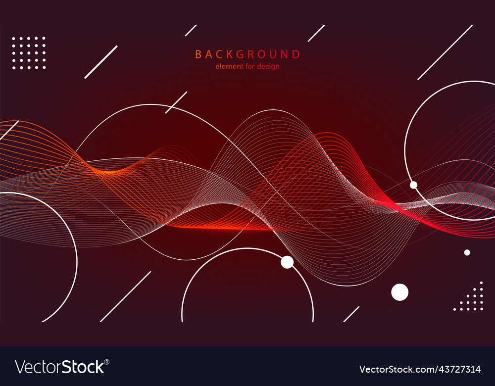 Abstract wave background element for design vector image Abstract wave background element for design