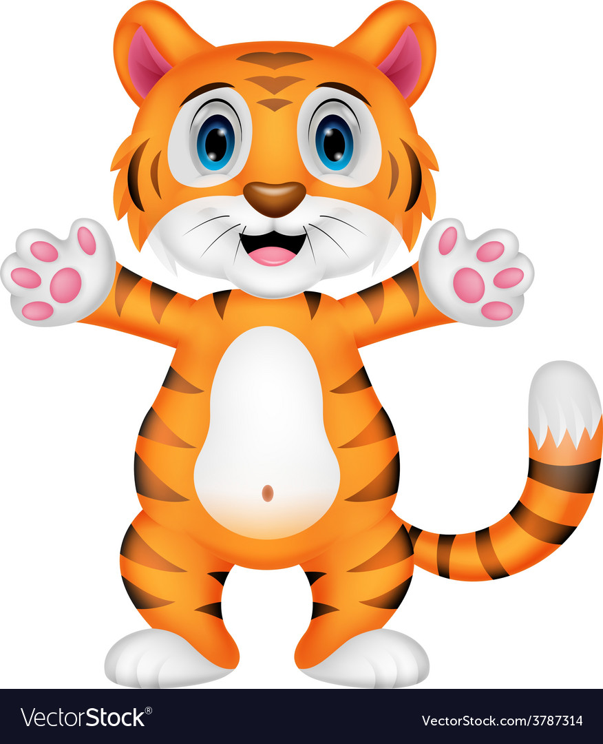 Adorable Baby Tiger Cartoon