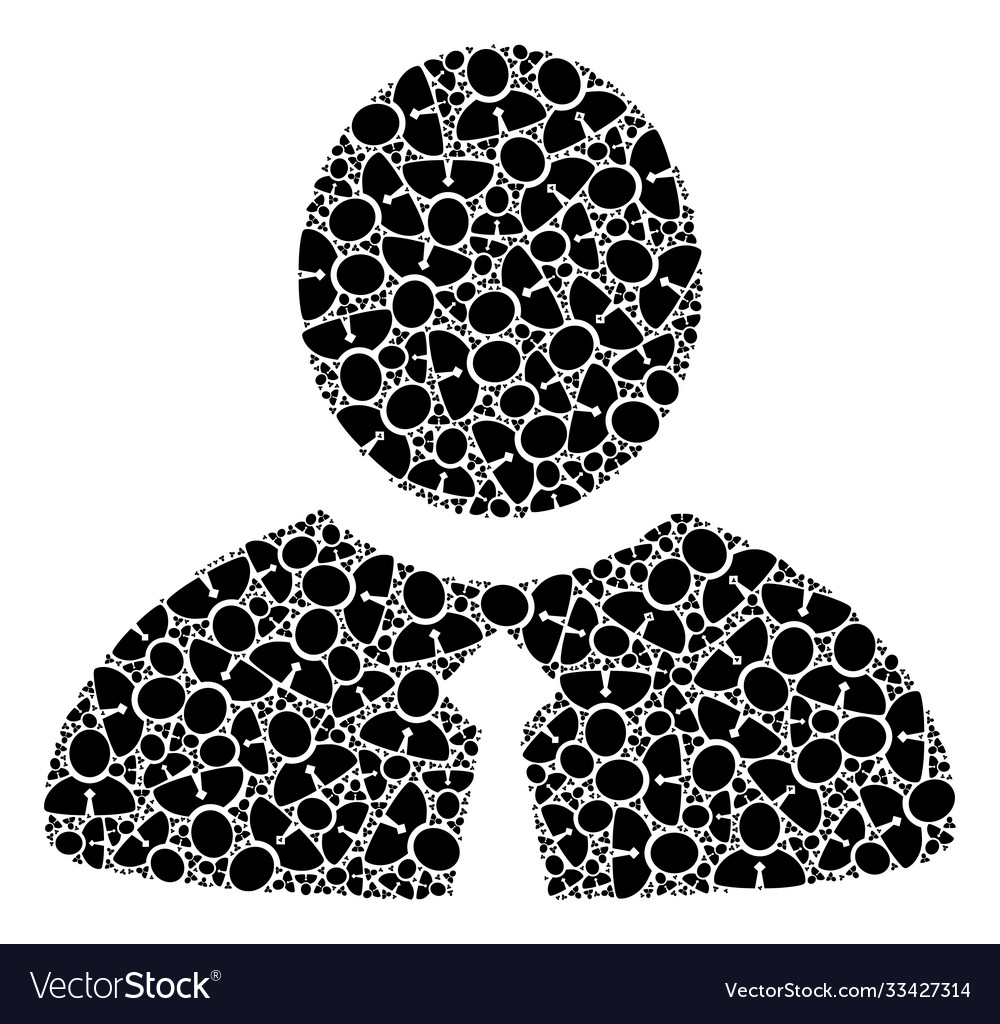 Clerk recursion composition icons vector image Clerk recursion composition icons