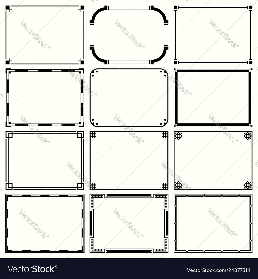 Decorative simple frames set 14