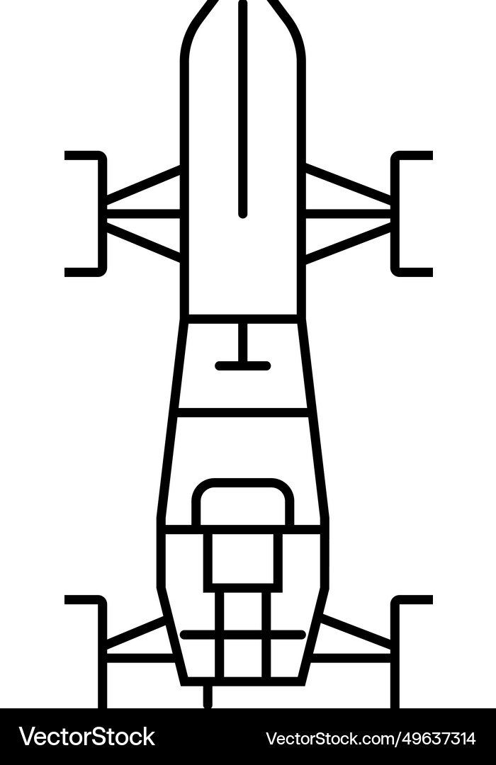 Drive car top view line icon Royalty Free Vector Image