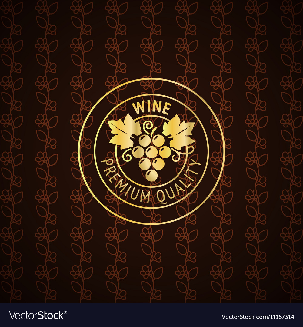 Gold wine label design