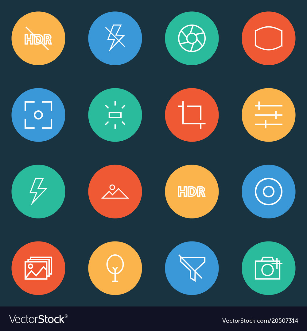 Image icons line style set with dartboard
