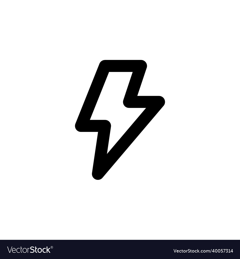Lightning energy line web or mobile interface vector image Lightning energy line web or mobile interface