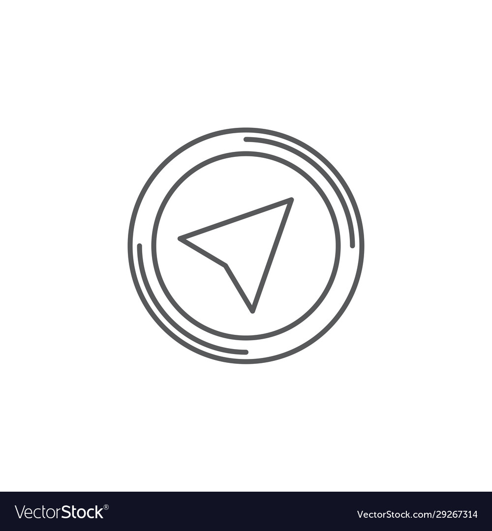 Navigation cursor icon symbol isolated on white