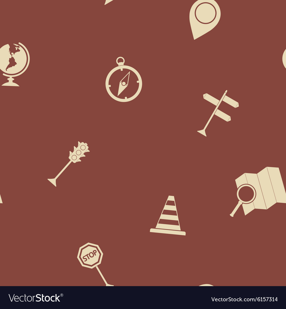 Seamless background with map and location sign