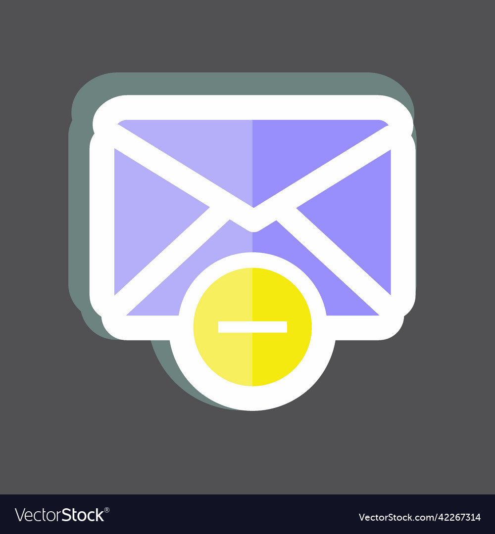 Sticker delete envelop suitable for user Vector Image Sticker delete envelop suitable for user