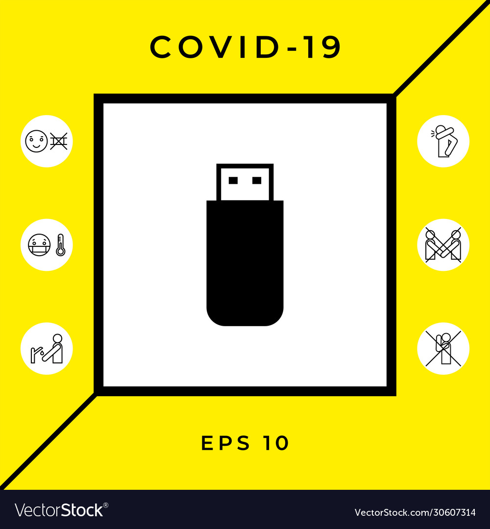 Usb flash memory drive icon graphic elements